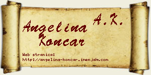 Angelina Končar vizit kartica